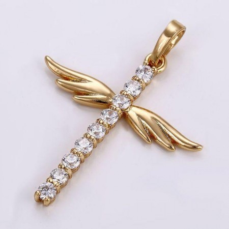 Позолоченный крестик с фианитами XP 32925 фото | Brulik