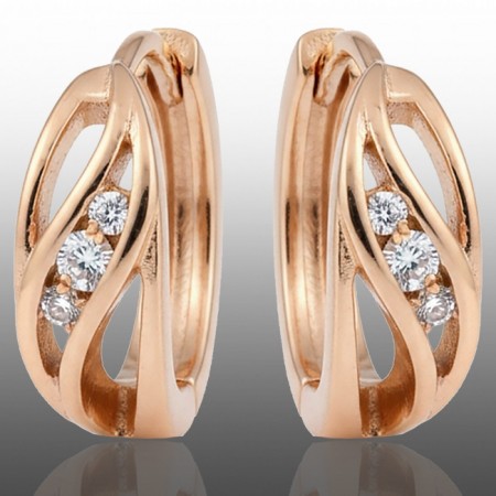 Позолочені сережки Xuping 24368 фото | Brulik