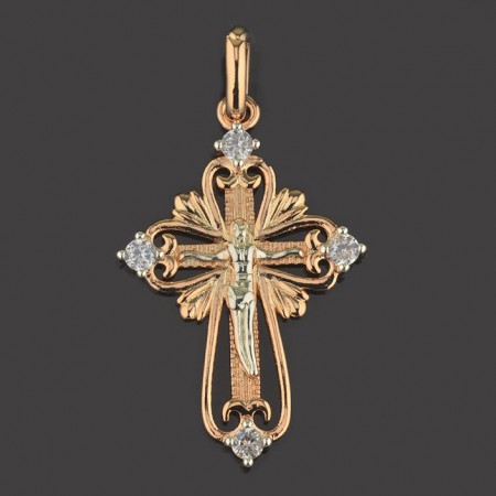 Позолоченный крест Fallon 96201053 фото | Brulik