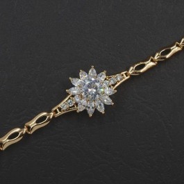  Браслет с фианитами в позолоте  7097 