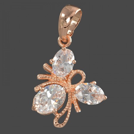 Позолоченный кулон Fallon 86200103-белый фото | Brulik