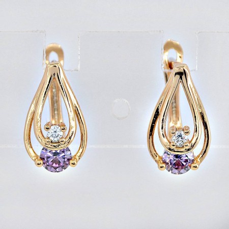 Изумительные серьги 28033-фиолетовый фото | Brulik