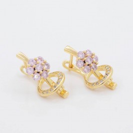 Изумительные серьги с английским замком Xuping 10-2154-розовый