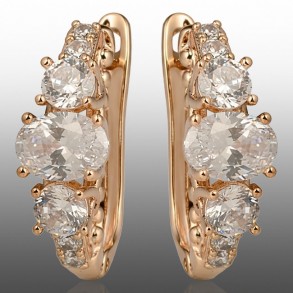 Позолочені сережки Xuping 24349 фото | Brulik