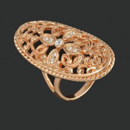 Позолоченное кольцо с фианитами Fallon 8323267