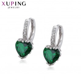 Серьги  Xuping  94583-зеленые фианиты