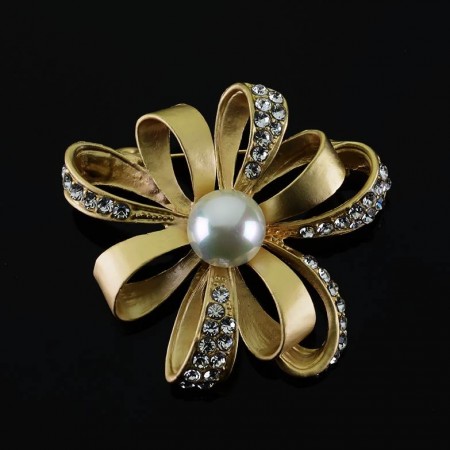 Прекрасная брошь с жемчужиной 7242 фото | Brulik