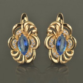 Позолоченные серьги XP 2819-синий