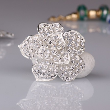 Нежная брошь с фианитами 10066 фото | Brulik