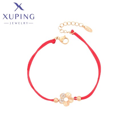 Позолочений браслет  "Червона ніть" Xuping A00910508 фото | Brulik
