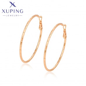 Позолочені сережки кільця Xuping X000700156 фото | Brulik