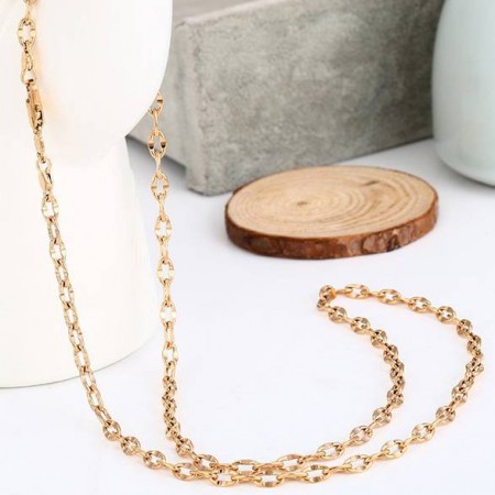 Замечательная позолоченная цепочка 42267 фото | Brulik