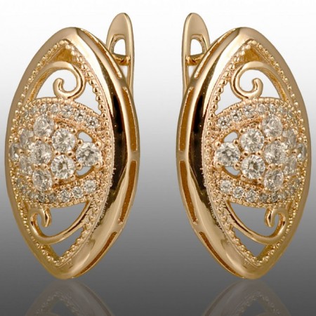 Позолочені сережки  Xuping 24709 фото | Brulik