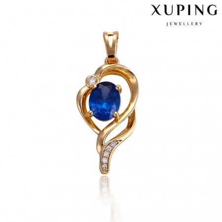 Позолоченный кулон 32918 - синий фото | Brulik