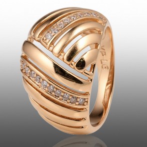 Позолочена каблучка  Xuping 10934 фото | Brulik