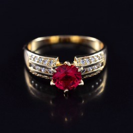 Прелестное элитное кольцо 18K 1022