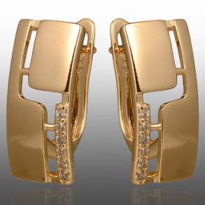 Позолочені сережки  Xuping 24766 фото | Brulik