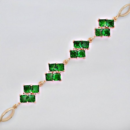 Привлекательный браслет 72467-изумрудный фото | Brulik