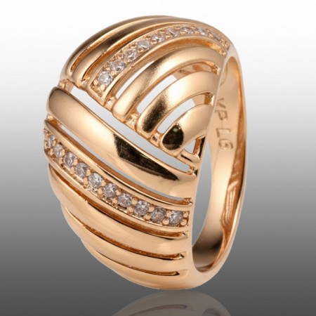 Позолочена каблучка  Xuping 10934 фото | Brulik