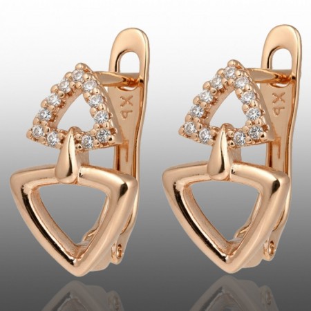 Позолочені сережки Xuping 24654 фото | Brulik