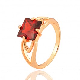 Позолоченное кольцо с фианитами Fallon 83200102-красный фианит