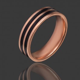 Черное стальное кольцо 119