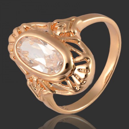 Позолоченное кольцо  Fallon 8323563-белый фианит фото | Brulik