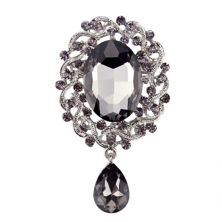 Шикарная брошь с фианитами 7614 фото | Brulik
