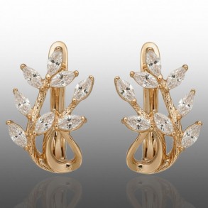 Позолочені сережки  Xuping 24057 фото | Brulik