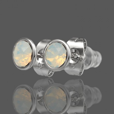 Серьги-гвоздики  Xuping Swarovski  20683-белые фото | Brulik