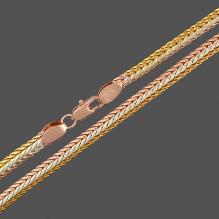 Позолоченная цепочка  Fallon Триколор 94110189-50 фото | Brulik