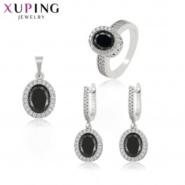 Комплект Xuping 65794-чёрные фианиты