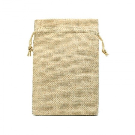 Подарочные мешочки бежевые 8*10 из мешковины  фото | Brulik