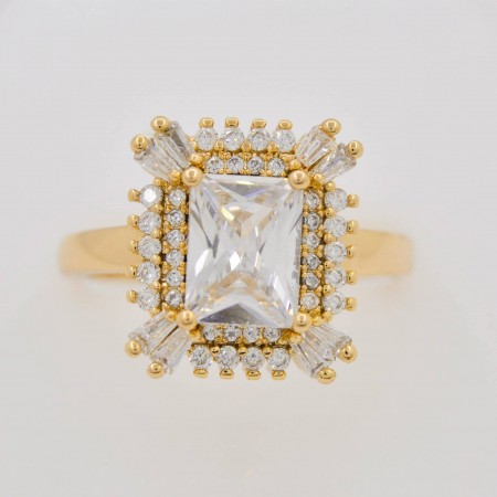 Блистательное кольцо Xuping 10-1010 - белый фото | Brulik