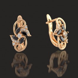 Позолоченные серьги XP 9444-черный