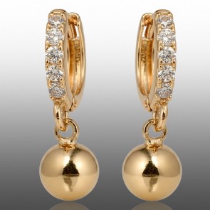 Позолочені сережки Xuping 24357 фото | Brulik