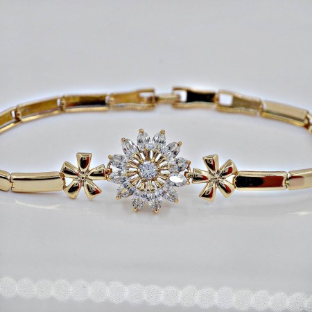 Цветочный браслет  72794 - белый фото | Brulik