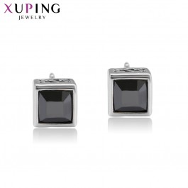 Серьги-гвоздики Xuping 97332-черные фианиты