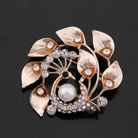 Брошь "Павлин" 7217 фото | Brulik