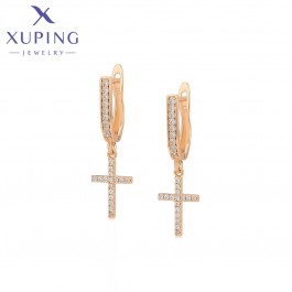 Позолоченные серьги крестики Xuping  A00859124