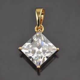 Позолоченный кулон ХР 3127-белый