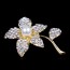 Брошь Цветок в фианитах 8441 фото | Brulik