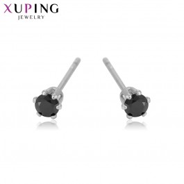 Серьги-гвоздики  Xuping 95848-черный фианит