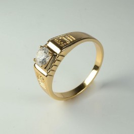 Позолоченное кольцо с фианитами XP 10-1807