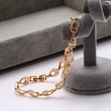 Женственный позолоченный браслет 72576 фото | Brulik