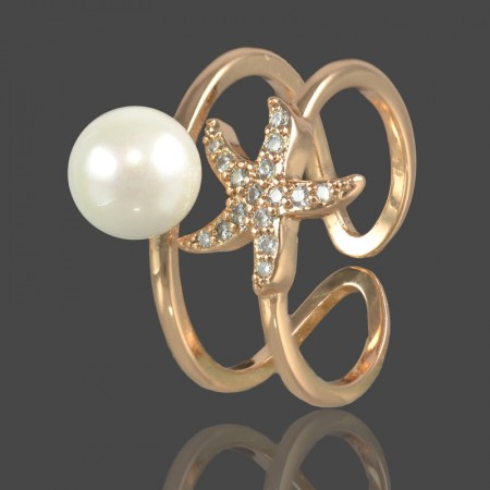 Кольцо позолоченное XP 1395 фото | Brulik