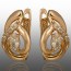 Позолочені сережки  Xuping 24220 фото | Brulik
