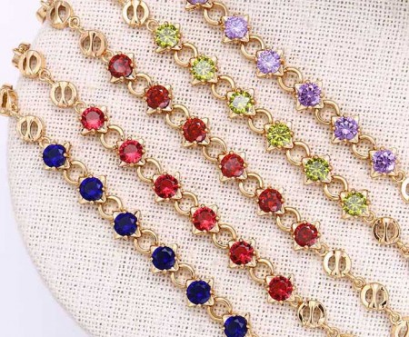 Нежный браслет  72800 - фиолетовый фото | Brulik