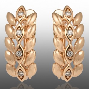 Позолочені сережки Xuping 24328 фото | Brulik