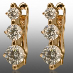 Позолочені сережки  Xuping 24689 фото | Brulik